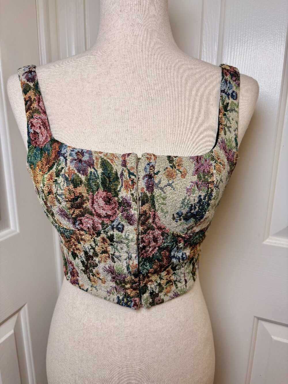Wild Fable Floral Tapestry Corset Crop Top Festival Size Extra Small